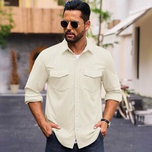 NWT Men's Corduroy Button Down Shirt